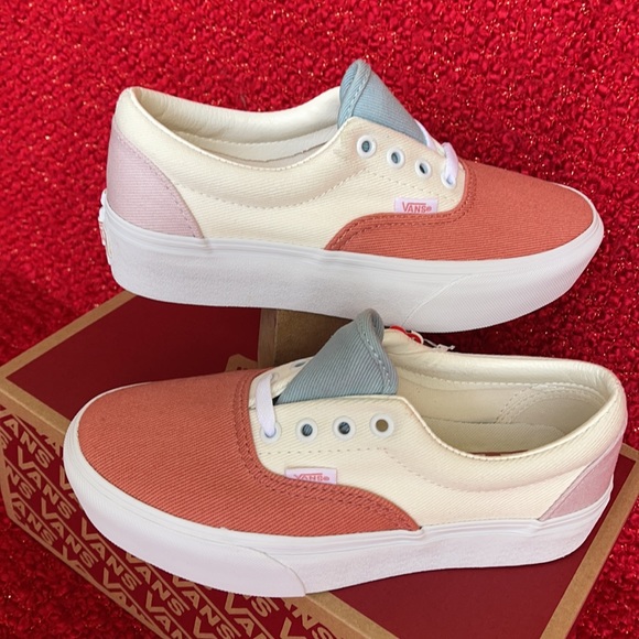 Vans Era Platform Twill Pastel Block/True White WMNS - Picture 12 of 16